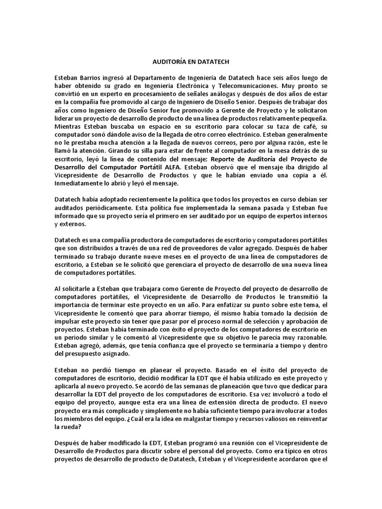 CT13 Auditoria en DATATECH | PDF | Ordenador portátil | Placa de ...