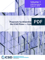 Proposals For Amendments of ICSID Rules - Synopsis