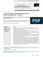 Otorhinolaryngology: Sinusitis in Patients Undergoing Allogeneic Bone Marrow Transplantation - A Review