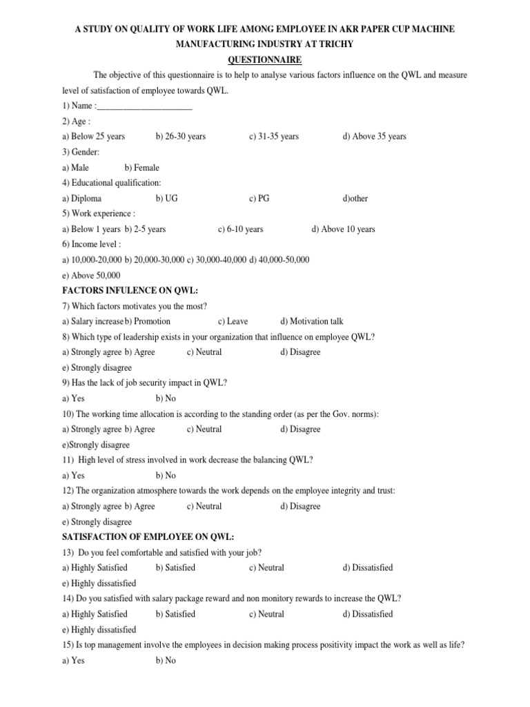 a-study-on-quality-of-work-life-among-employee-in-akr-paper-cup-machine