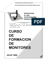 curso de formación de Monitores de Buceo