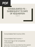 Consolidated FS Subsequent To Date of Acquisition