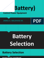 DC (Battery) : Control Power Equipment