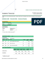 Academic Transcript (Unofficial)