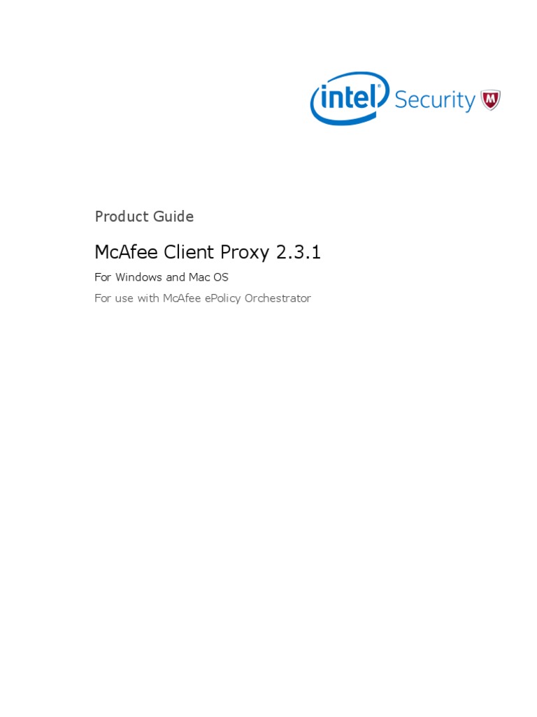 MCP 231 PG En-Us Client Proxy 2.3.1 | PDF | Proxy Server | Port ...