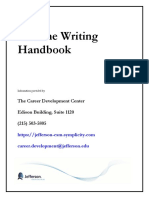 Resume Writing Handbook: The Career Development Center Edison Building, Suite 1120 (215) 503-5805