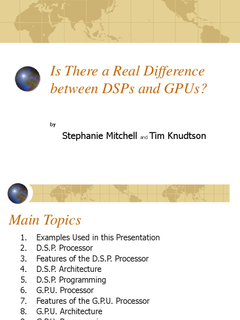 Is There A Real Difference Between DSPs and GPUs PDF Digital Signal Processor Graphics