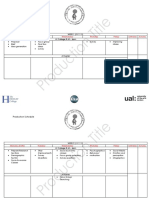 Production Schedule