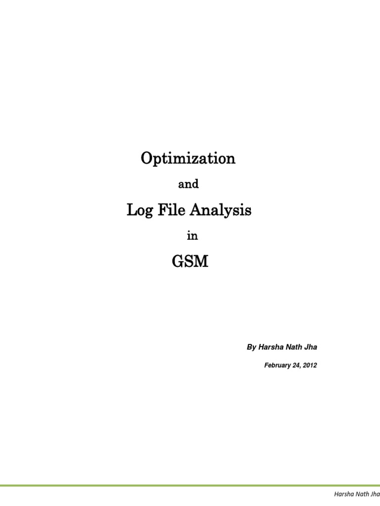 GSM Optimization and Log Analysis | PDF | Telecommunications ...