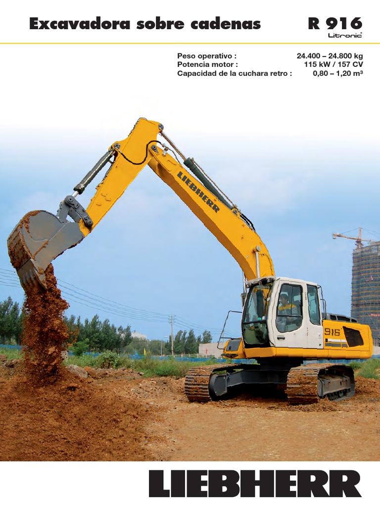Liebherr R916 | PDF | Engranaje | Bomba
