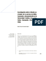 Investigacion Sobre El Diseñocurricular de La Carrarera de Biblioteconomia y Documentacion en La Universidad de Concepción Chile