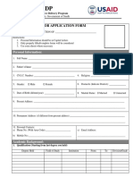 M SDP Job Applicationform
