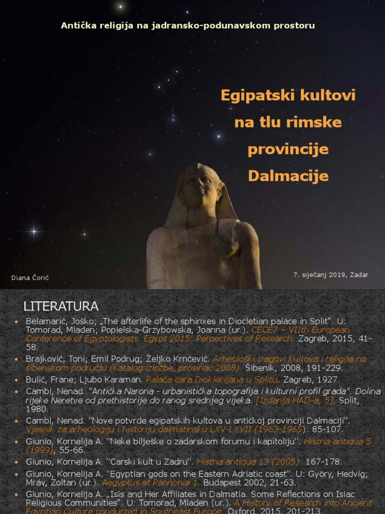 Egipatski Kultovi Na Tlu Rimske Provincije Dalmacije | PDF