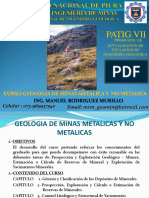 Geología de Minas, Clases.
