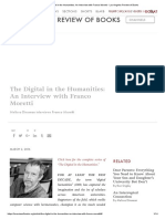 The Digital in the Humanities_ an Interview With Franco Moretti - Los Angeles Review of Books
