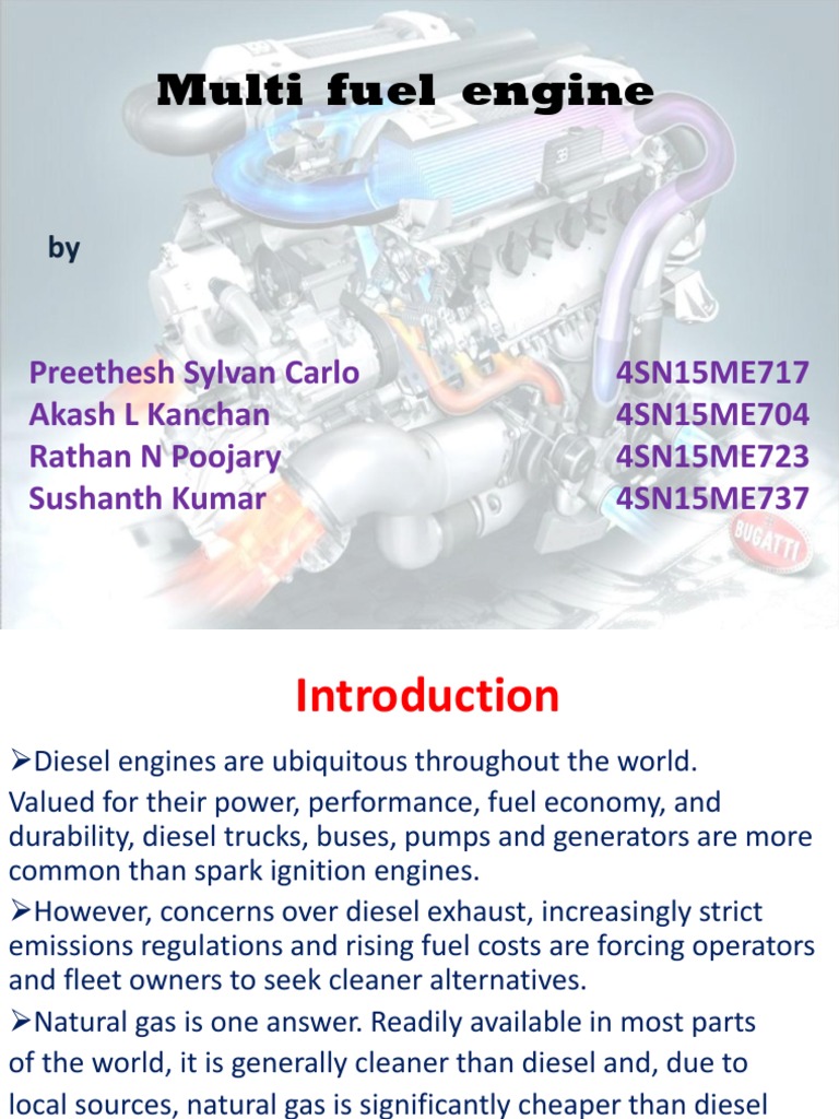 Multi Fuel Engine | PDF | Alternative Fuel | Internal Combustion Engine