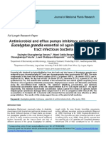 Antimicrobial and Efflux Pumps Inhibitory Activities of Eucalyptus Grandis Essential Oil Against Respiratory Tract Infectious Bacteria.