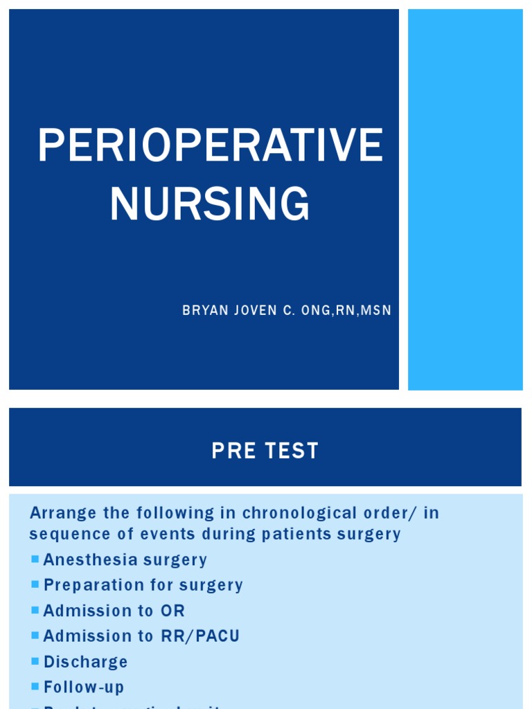 Preoperative Nursing | PDF | Surgery | Informed Consent