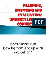 Planning, Implementing and Evaluating