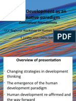 Human Development As An Alternative Paradigm: Conceptual Foundations