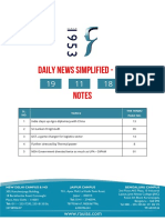 Daily News Simplified - DNS Notes: SL. NO. Topics The Hindu Page No