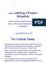 Normalizing A Project Schedule-2