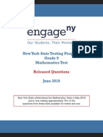 New York State Testing Program Grade 8 Mathematics Test: Released Questions