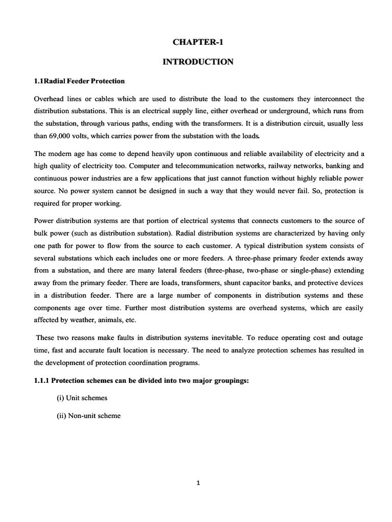 Edoc Site Report On Radial Feeder Protection Electric Power