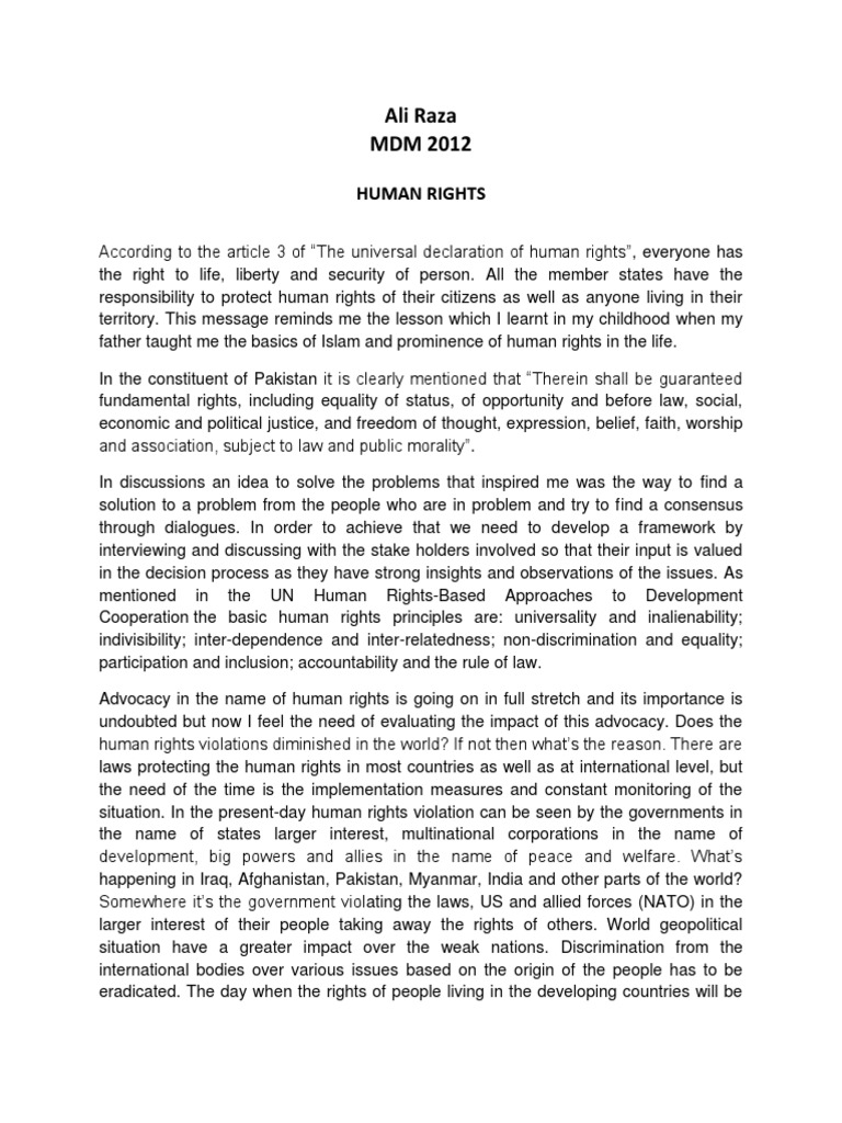 Human Rights and Gender Equality Insights | PDF | Female Education | Family