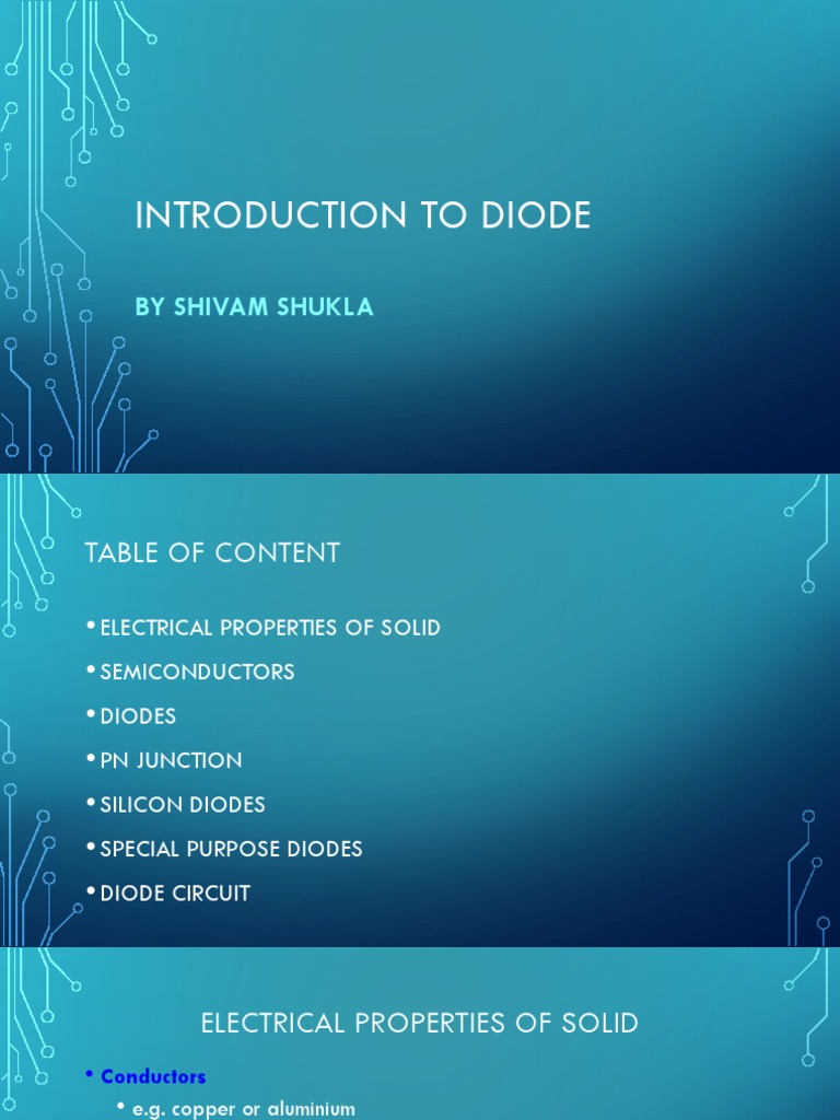 Diode Fundamentals and Applications | PDF | P–N Junction | Semiconductors