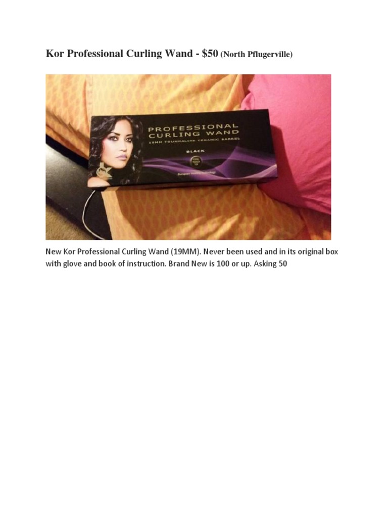 Kor Professional Curling Wand PDF