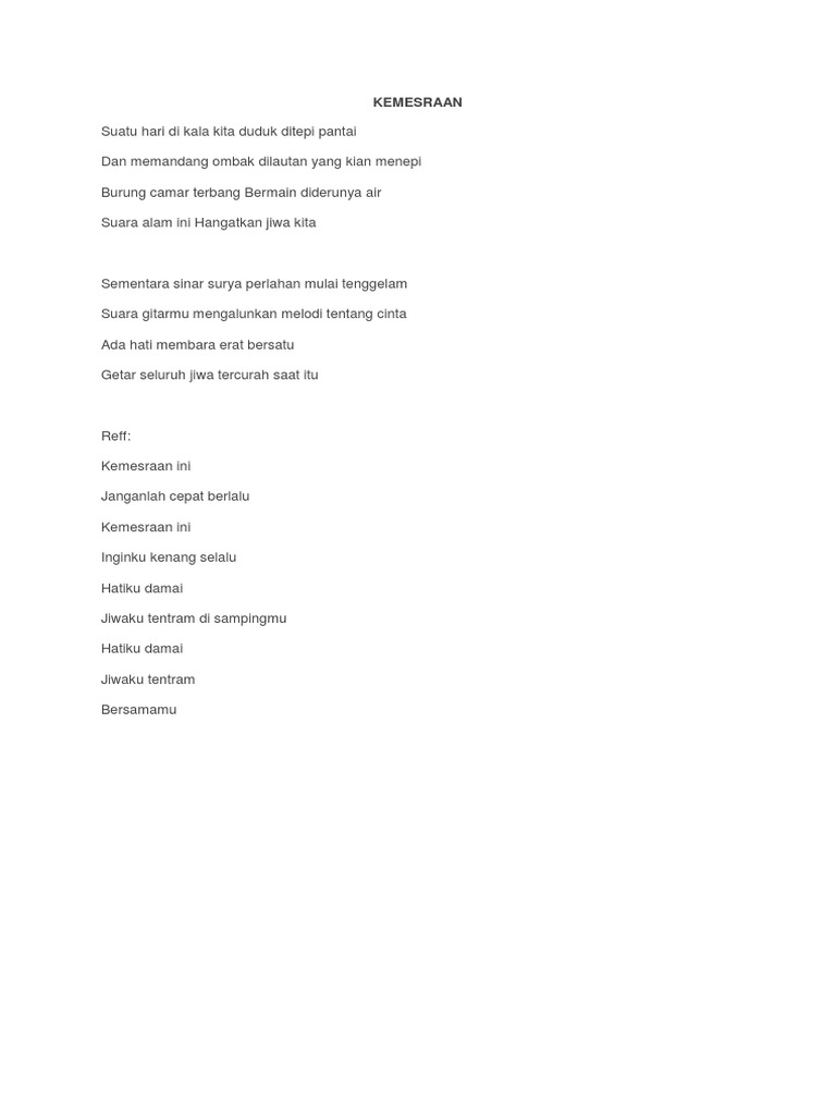 Kemesraan Docx