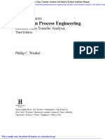 Separation Process Engineering Includes Mass Transfer Analysis 3rd Edition Wankat Solutions Manual