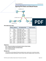 Chapter 2.2 - Configuring IPv6 Static and Default Routes Instructions