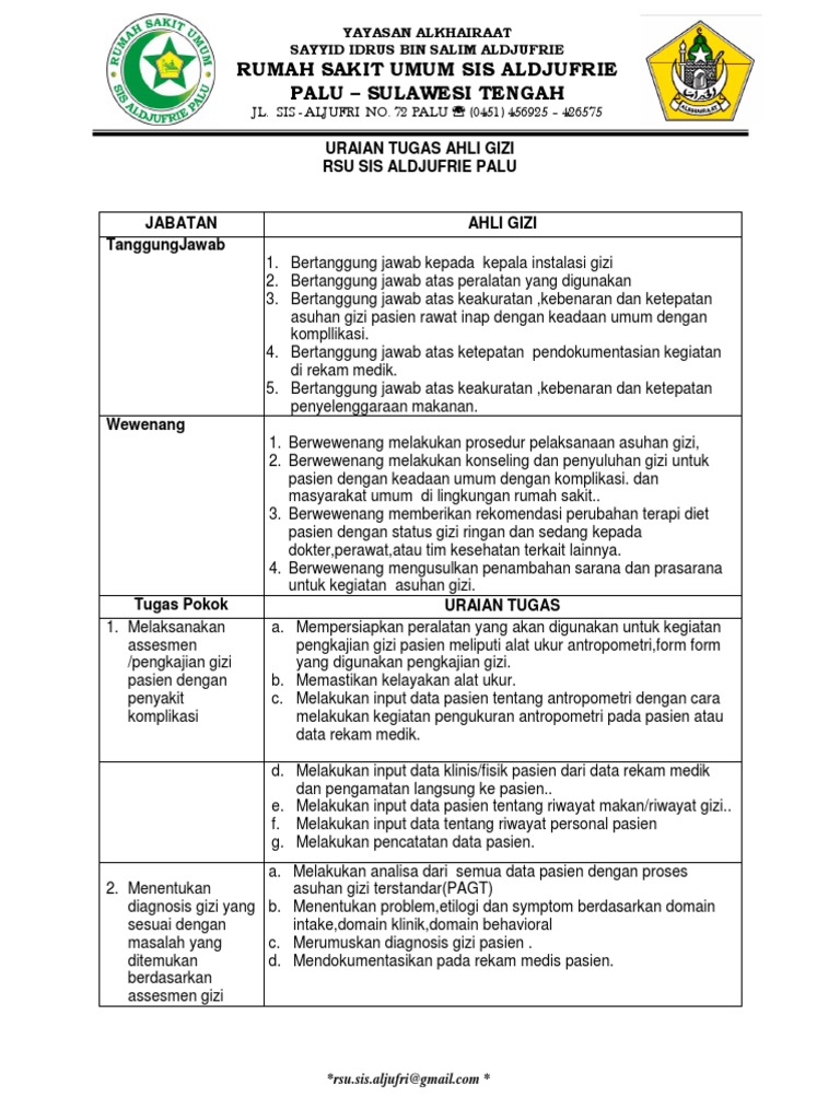 Tugas Ahli Gizi Di Rumah Sakit - Perumperindo.co.id