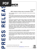 UNHCR – Distribution of Clothing to Refugee, Local Communities in Tanzania