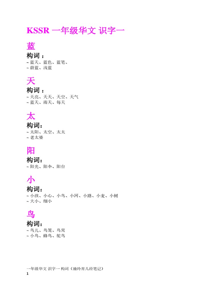 识字一构词 | PDF