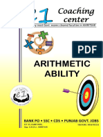 Arithmetic Ability (SSC CGL & BANK PO)