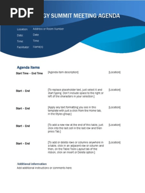 Agenda