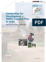 Partnership For Development - DFID's Country Plan in India