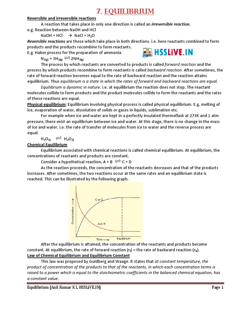 Understanding Chemical Equilibrium Concepts | PDF | Buffer Solution ...