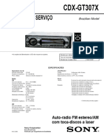 CDX-GT207X MANUAL de SERVIÇO. Auto-Radio FM Estereo - Am Com Toca-Discos A Laser. Brazilian Model. Ver PDF