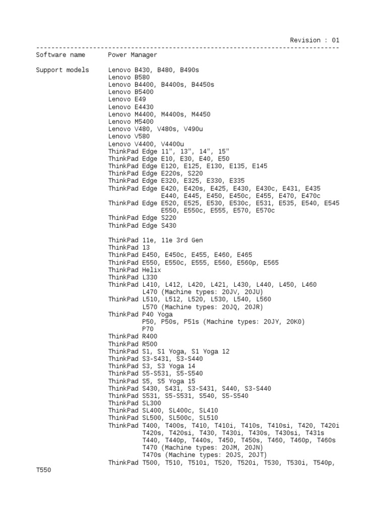 Lenovo Power Manager Update Guide | PDF | Ibm Pc Compatibles | Office ...
