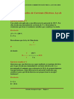 Ejercicios Resueltos de Corriente Electrica Ley de Ohm