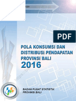 Pola Konsumsi Dan Distribusi Pendapatan Provinsi Bali 2016