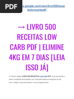 → Livro 500 Receitas Low Carb PDF 2019 | É Balela? Já Tentou de Tudo e Nada??