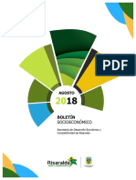 Boletin Socioeconómico de La Gobernación de Risaralda Agosto de 2018