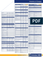 Personal banking schedule of charges comparison