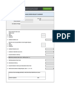 Excel Construction Project Management Change Order Request Summary Template