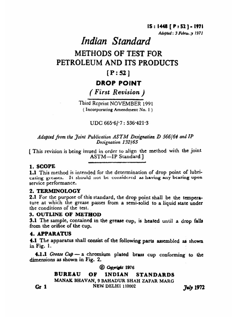 Is 1448 P52-1971 | PDF